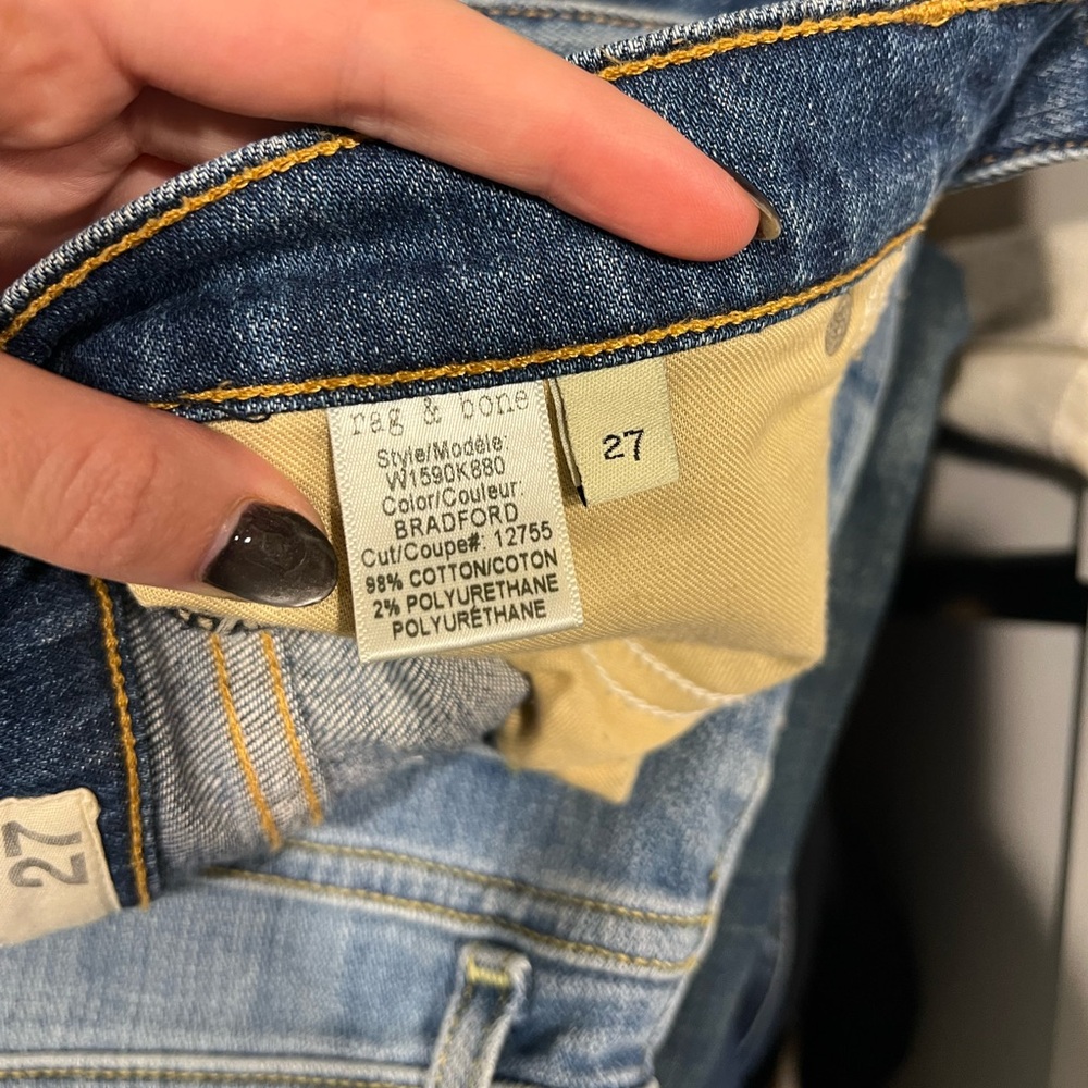 Rag & Bone Dre Blue Denim Jeans - Picture 7 of 8